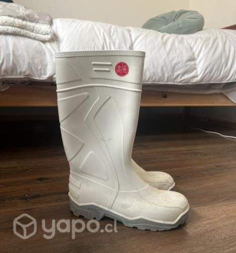 Botas de lluvia vflex punta de acero blanca