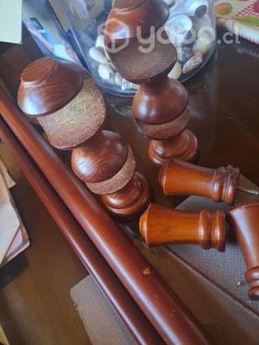 Soporte de cortinas de madera