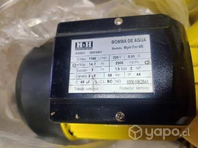 Bomba Centrifuga de 2 HP en 3 pulgadas M&H