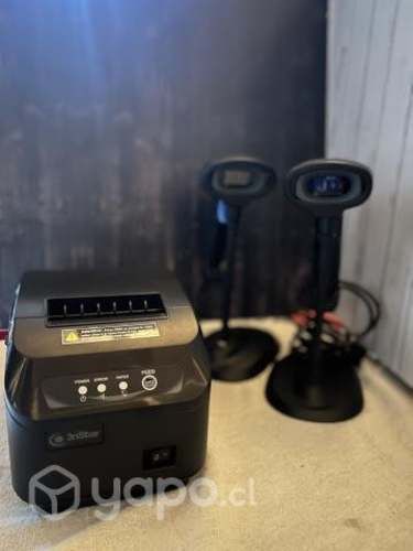 Combo Impresora Térmica 80mm + 2 lector código Bar, todo por: