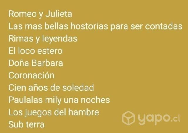 Libros y novelas para el colegio