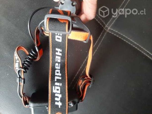 Linterna frontal retractil con pila y cargador