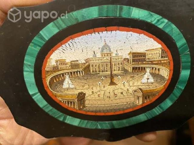 Antiguo Micro Mosaico Italiano siglo XIX Providenc