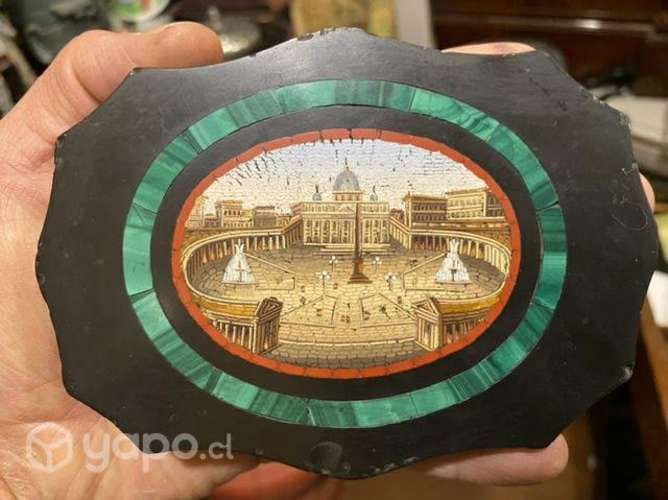 Antiguo Micro Mosaico Italiano siglo XIX Providenc