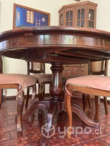Comedor de nogal 6 sillas