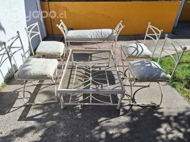 Juego de terraza de fierro