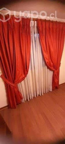 4 Cortinas color excelente estado