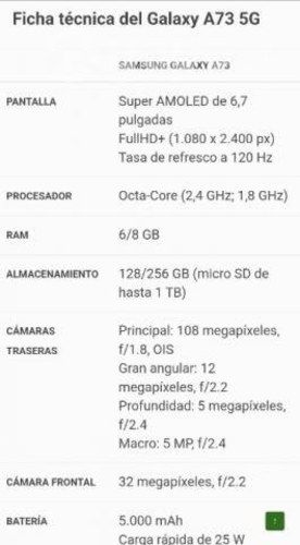 Celular Samsung galaxy A73 5g