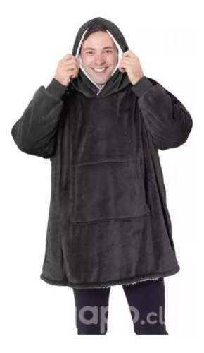 Poleron Sherpa Negro Talla Unica