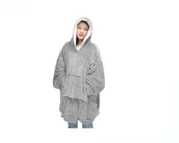 Poleron Sherpa Gris Talla Unica