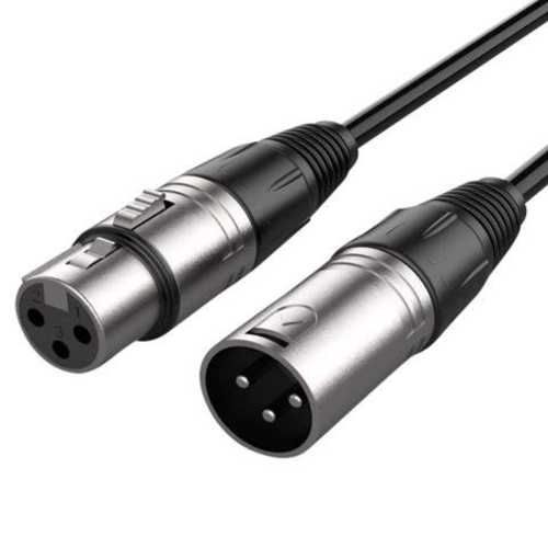 Cable xlr 6 metros, m/h, para microfono, negro