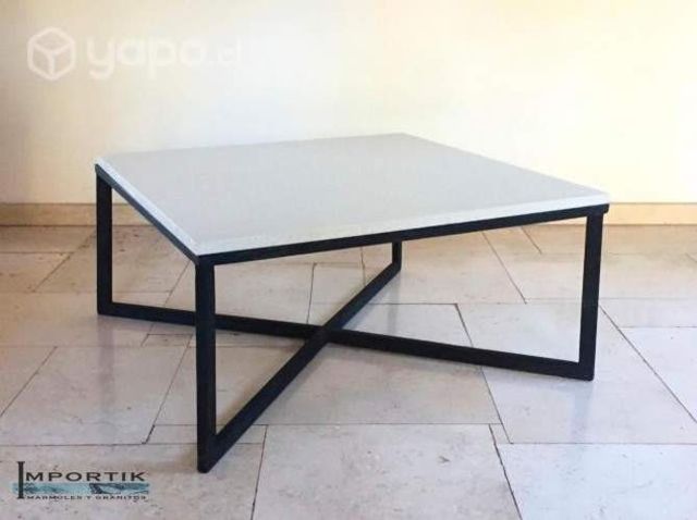 Mesa de centro con cubierta cuarzo blanco
