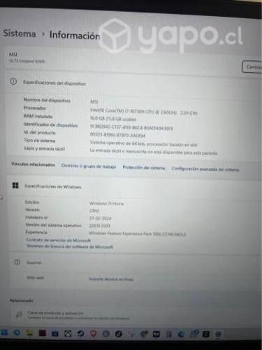 Notebook msi gl75 leopard