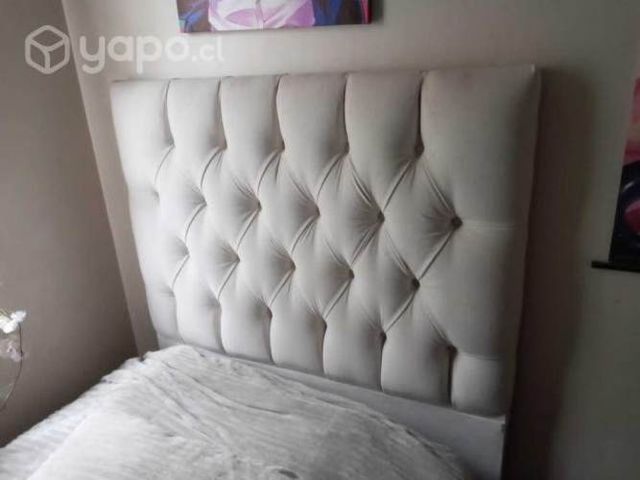 Respaldo capa capitone blanco 1.5