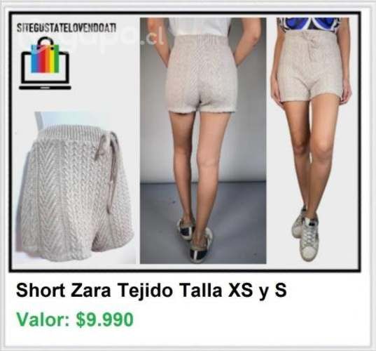 Short Zara Tejido
