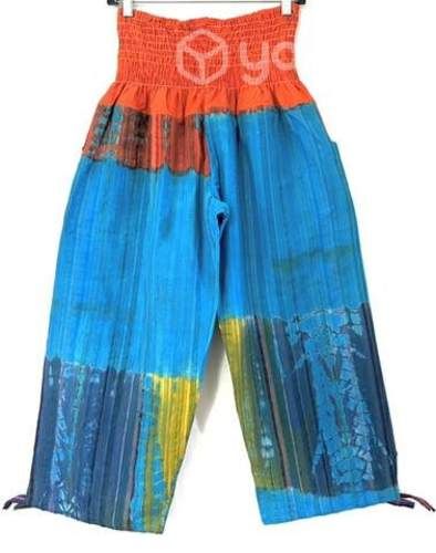 Pantalón Hindu Con Bolsillo Talla L/xl Celeste