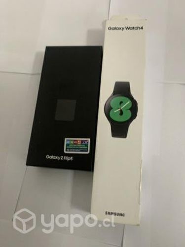 Galaxy z flip 5 más galaxy Watch 4