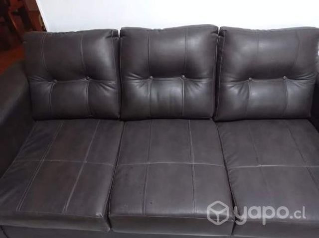 Sillón de 3 cuerpos en eco cuero