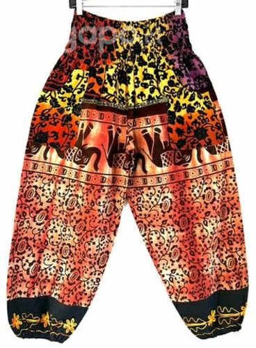 Pantalón Hindu Con Bolsillo Talla L/xl Naranja