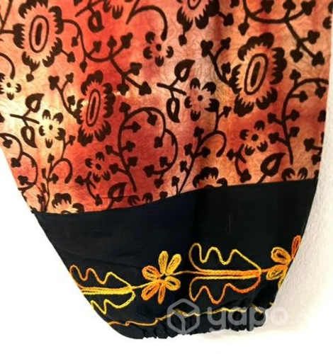 Pantalón Hindu Con Bolsillo Talla L/xl Naranja