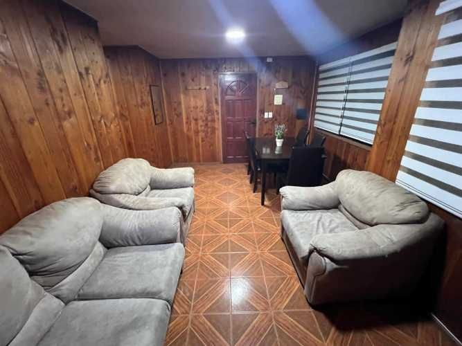 Casa amoblada 3 dormitorios en recinto de Cabañas