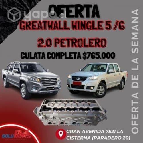 Greatwall wingle 5/ 6 2.0petrolero culata completa