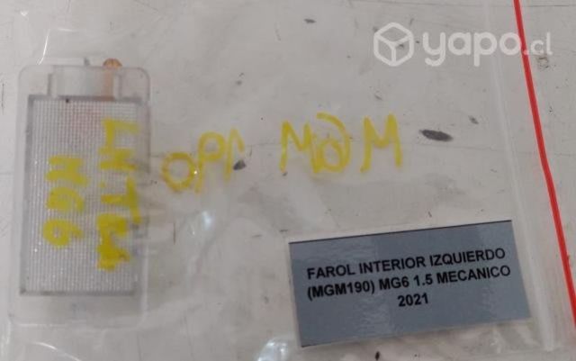 Farol Interior Izquierdo (MGM190) MG6 1.5 Mec
