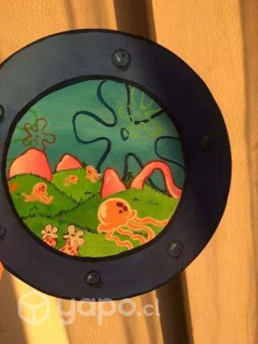 Cuadro de Bob Esponja pintado a mano