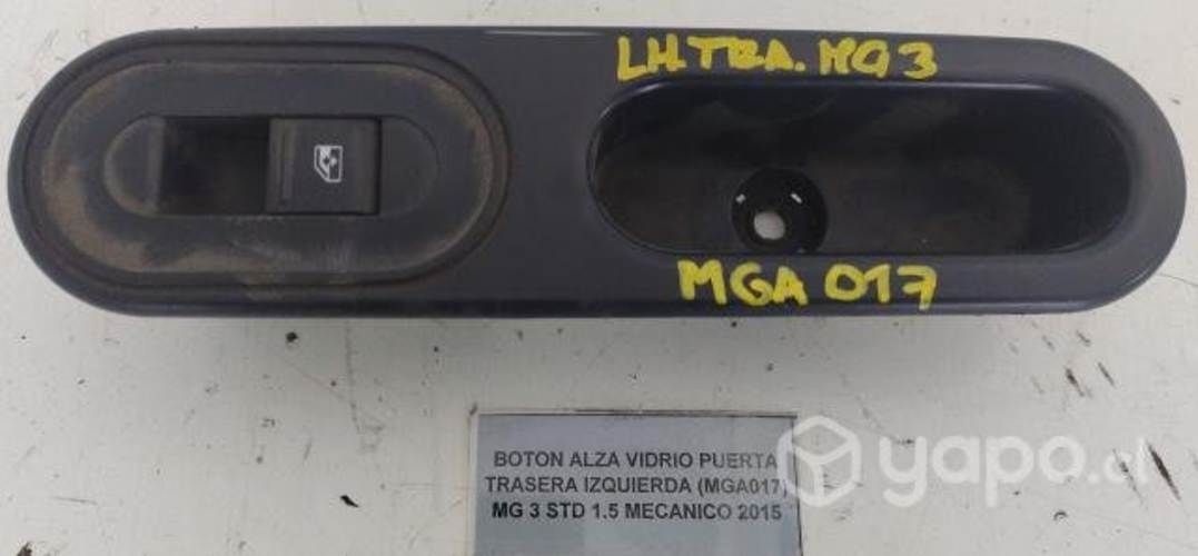 Boton AlzaVidrio Puerta Tras Izq (MGA017) MG 3 STD