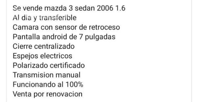 Mazda 3 sedan 2006 1.6