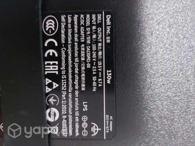 Cargador dell 130w 19.5v 6.7a