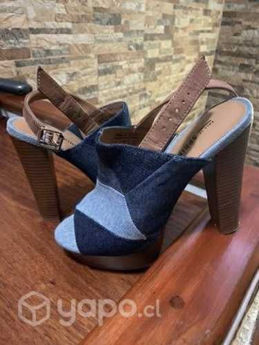 Sandalia de jeans y taco madera call it spring 35