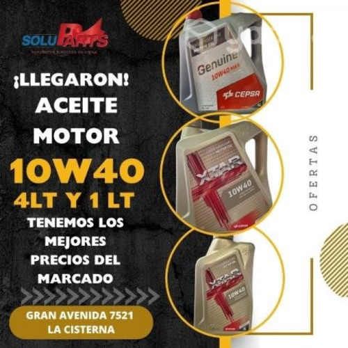 Llegaron aceite motor 10w40 consulte