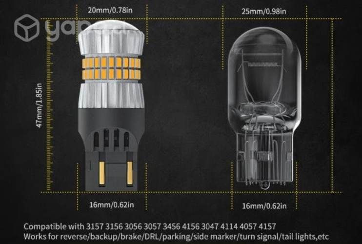Intermitentes LED amarillo ambar T20 Nuevas