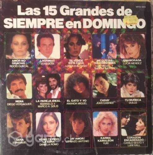 Vinilo Lp. Las 15 grandes de Siempre en domingo