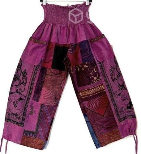 Pantalón Con Bolsillos Hindú Talla L/xl Rosado