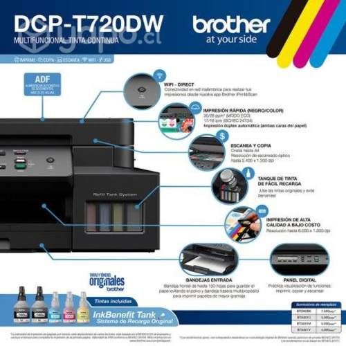 Impresora tinta continua brother dcp-t720dw