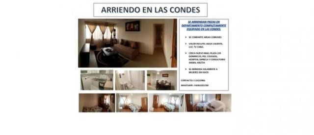 Habitacion las condes se arrienda