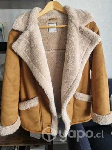 Chaqueta Index forro de chiporro color camel