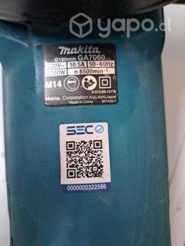 Esmeril Makita 7&quot; ga7060