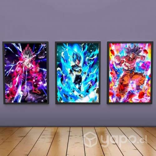 3 Cuadros Póster Decorativos Pack DRAGON BALL