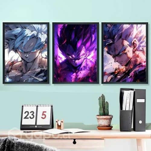 Pack 3 Cuadros Póster Decorativos DRAGON BALL