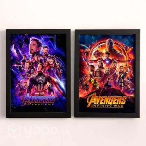 2 Cuadros Póster Decorativos AVENGERS