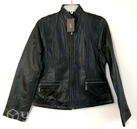 Chaqueta De Cuero Ajustada Marca Mor Talla S/m