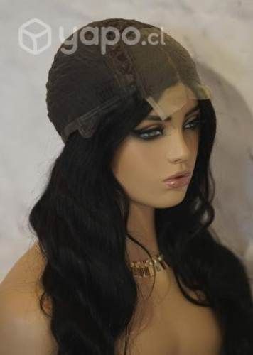 Peluca Natural , Castaño oscuro