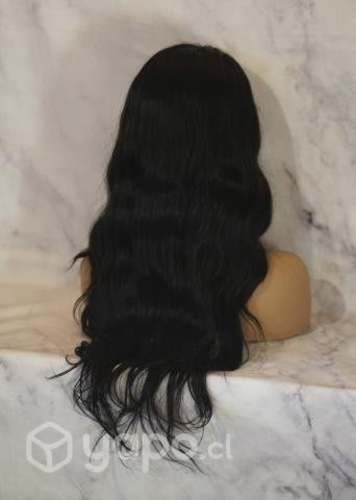 Peluca Natural , Castaño oscuro