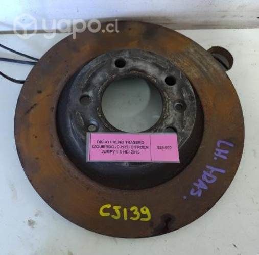 Disco Freno Trasero Izq (CJ139) Citroen Jumpy 1.6