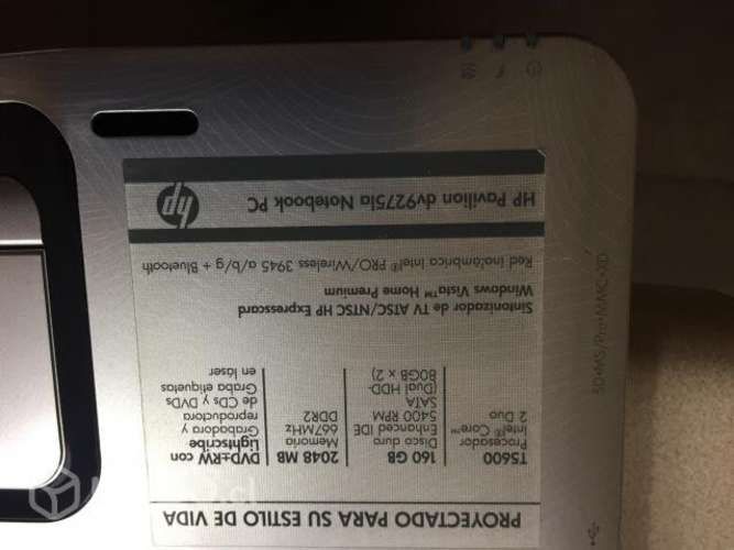 Notebook HP Pavilion DV 9000 (sin uso)