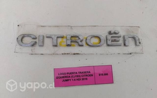 Logo Puerta Trasera Izq (CJ193) Citroen Jumpy 1.6