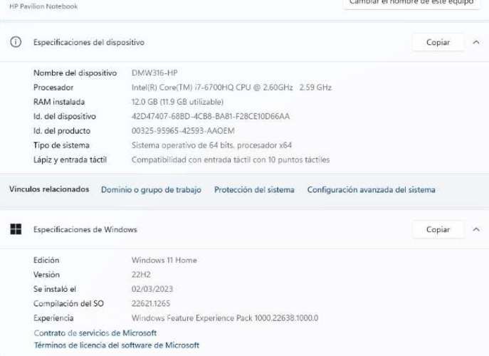 Notebook HP Pavilion 17&#39; Intel I7, 12gb